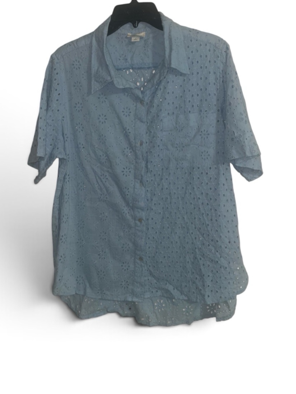 SUNDANCE Eyelet Blouse Button Up Boho Dark Academia Preppy